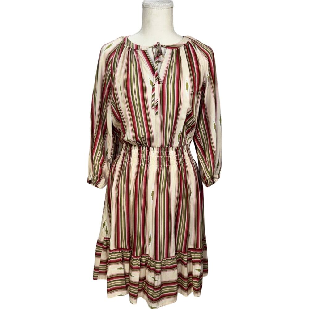 Ariat Lovell Western Smocked Mini Dress Small Rodeo Festival Country Cowgirl - Picture 3 of 16